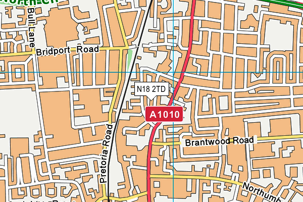 N18 2TD map - OS VectorMap District (Ordnance Survey)