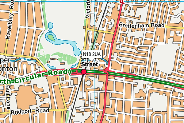 N18 2UA map - OS VectorMap District (Ordnance Survey)