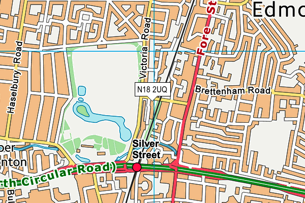 N18 2UQ map - OS VectorMap District (Ordnance Survey)