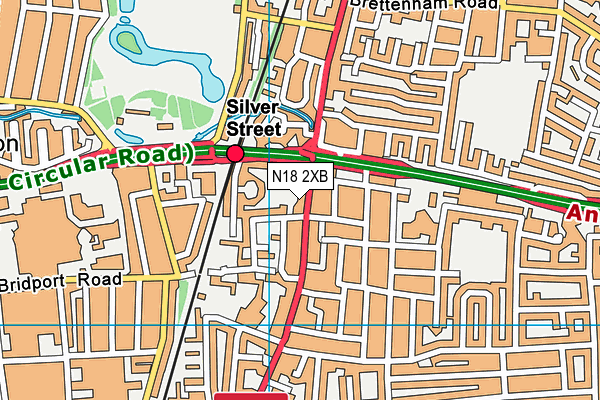 N18 2XB map - OS VectorMap District (Ordnance Survey)