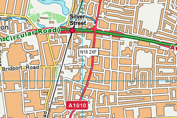 N18 2XF map - OS VectorMap District (Ordnance Survey)