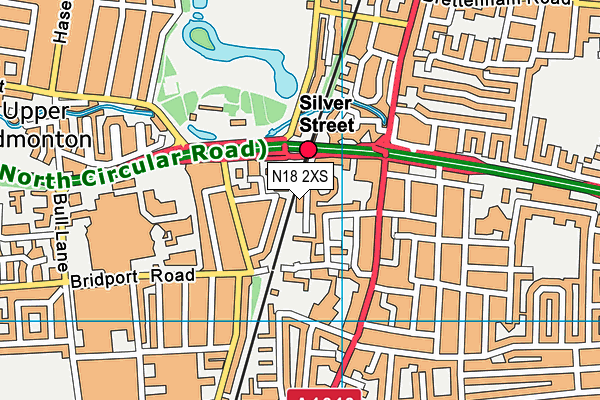 N18 2XS map - OS VectorMap District (Ordnance Survey)