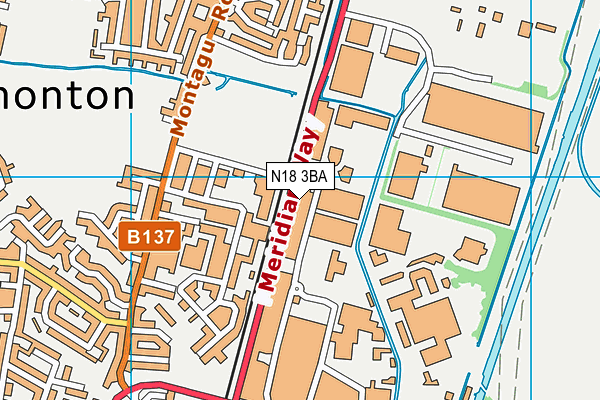N18 3BA map - OS VectorMap District (Ordnance Survey)