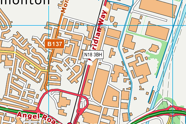 N18 3BH map - OS VectorMap District (Ordnance Survey)
