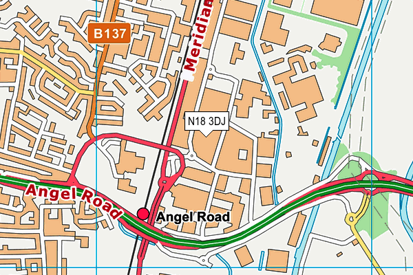 N18 3DJ map - OS VectorMap District (Ordnance Survey)