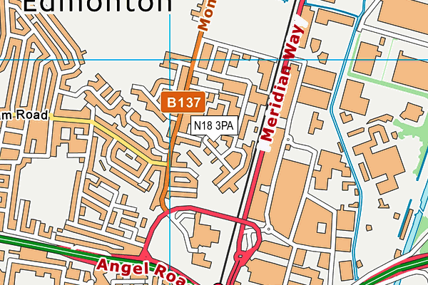 N18 3PA map - OS VectorMap District (Ordnance Survey)
