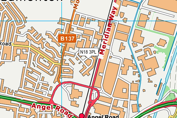 N18 3PL map - OS VectorMap District (Ordnance Survey)