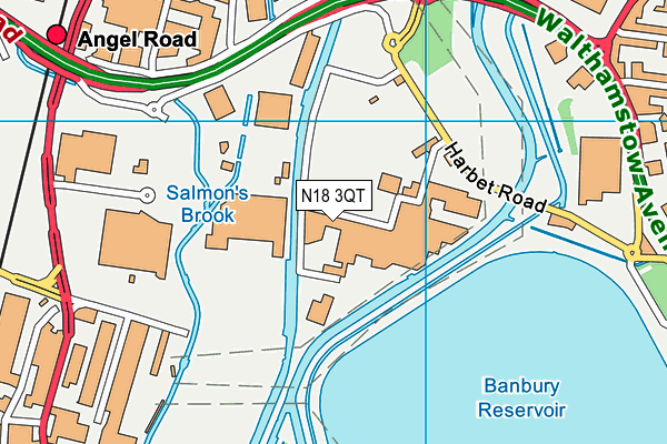 N18 3QT map - OS VectorMap District (Ordnance Survey)