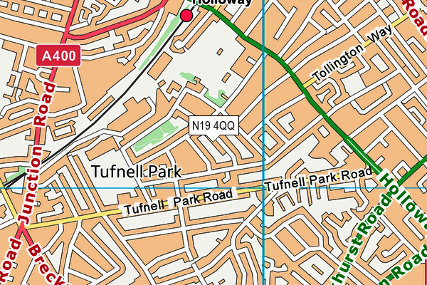 N19 4QQ map - OS VectorMap District (Ordnance Survey)