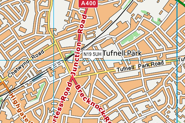 N19 5UH map - OS VectorMap District (Ordnance Survey)