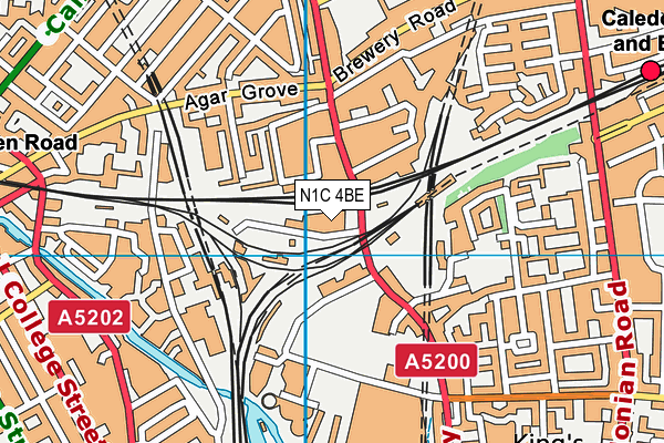 N1C 4BE map - OS VectorMap District (Ordnance Survey)