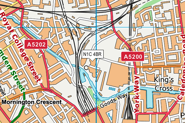 N1C 4BR map - OS VectorMap District (Ordnance Survey)