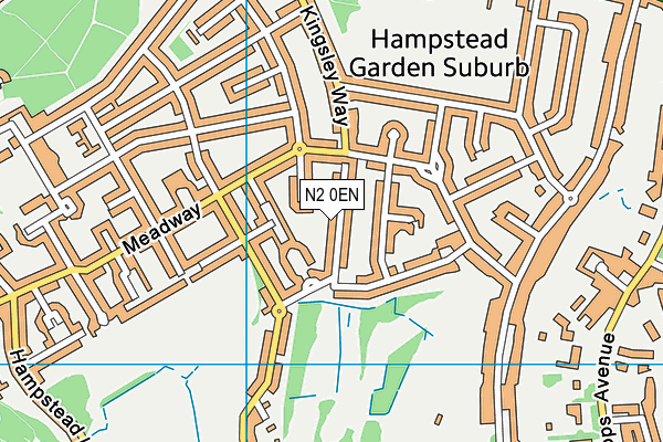 N2 0EN map - OS VectorMap District (Ordnance Survey)