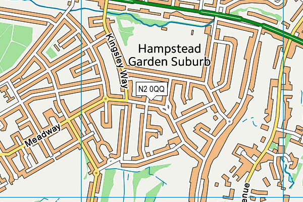 N2 0QQ map - OS VectorMap District (Ordnance Survey)