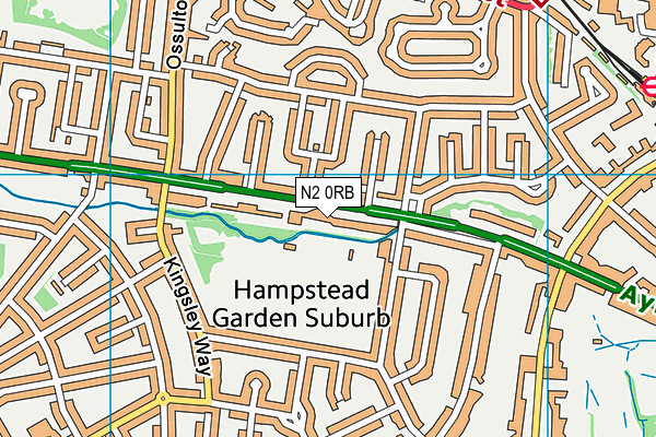 N2 0RB map - OS VectorMap District (Ordnance Survey)