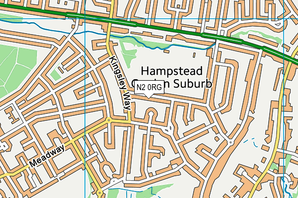 N2 0RG map - OS VectorMap District (Ordnance Survey)