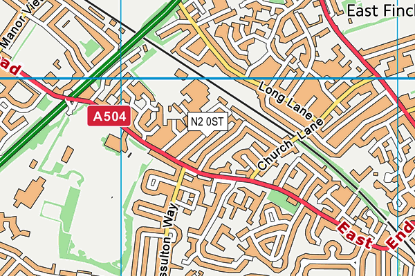 N2 0ST map - OS VectorMap District (Ordnance Survey)