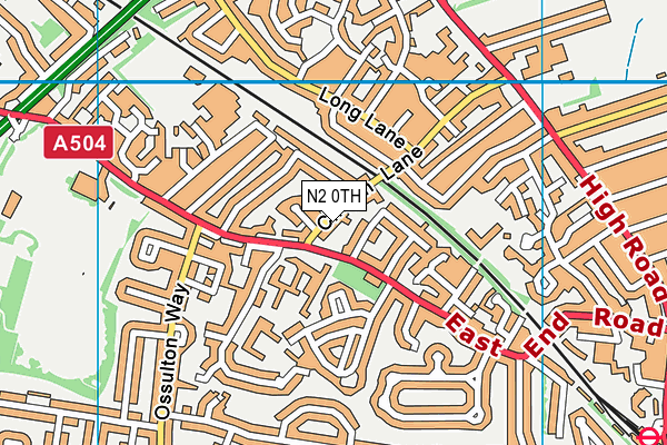 N2 0TH map - OS VectorMap District (Ordnance Survey)