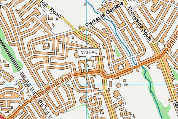 N20 0AQ map - OS VectorMap District (Ordnance Survey)