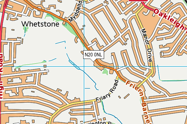 N20 0NL map - OS VectorMap District (Ordnance Survey)