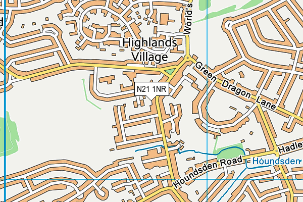 N21 1NR map - OS VectorMap District (Ordnance Survey)