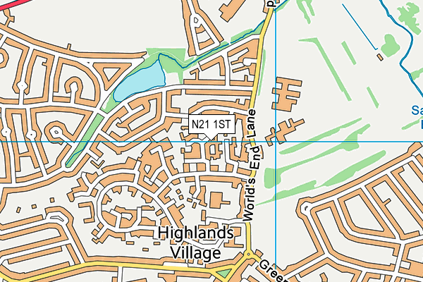 N21 1ST map - OS VectorMap District (Ordnance Survey)