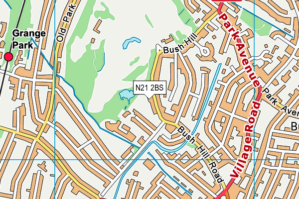 N21 2BS map - OS VectorMap District (Ordnance Survey)