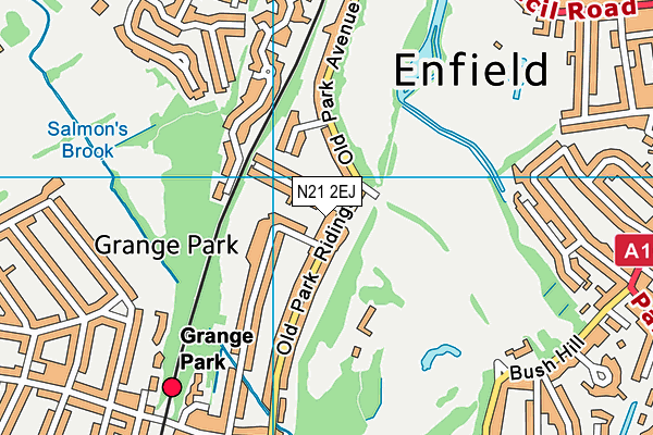 N21 2EJ map - OS VectorMap District (Ordnance Survey)
