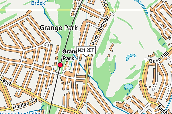 N21 2ET map - OS VectorMap District (Ordnance Survey)