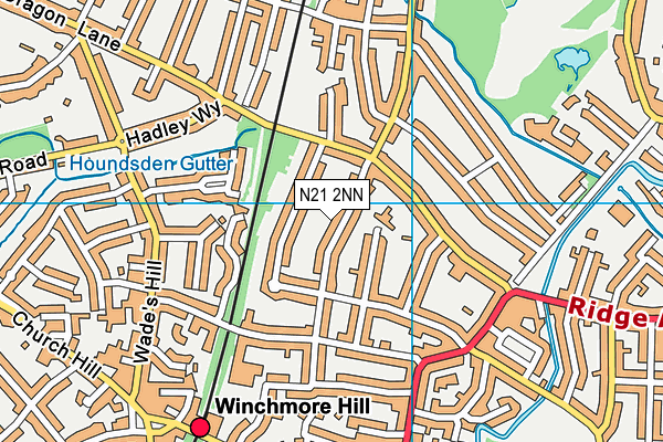 N21 2NN map - OS VectorMap District (Ordnance Survey)