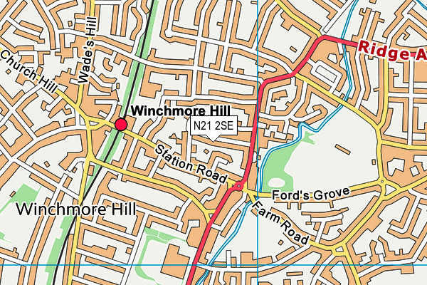 N21 2SE map - OS VectorMap District (Ordnance Survey)