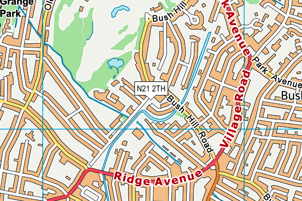 N21 2TH map - OS VectorMap District (Ordnance Survey)