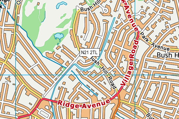 N21 2TL map - OS VectorMap District (Ordnance Survey)