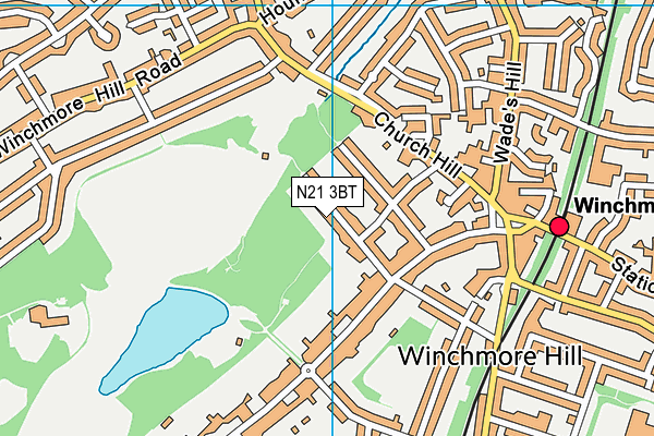 N21 3BT map - OS VectorMap District (Ordnance Survey)
