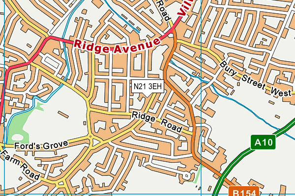 N21 3EH map - OS VectorMap District (Ordnance Survey)