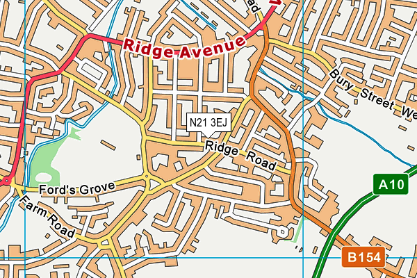 N21 3EJ map - OS VectorMap District (Ordnance Survey)