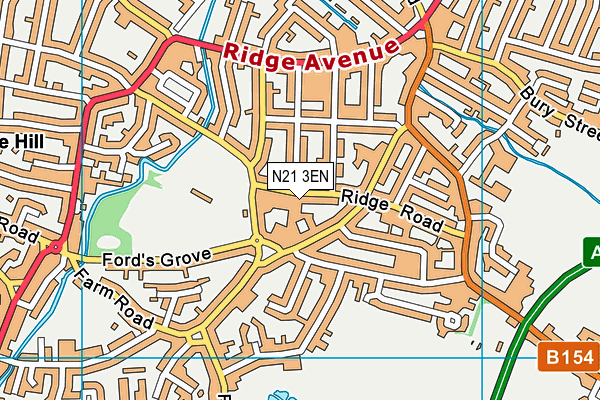 N21 3EN map - OS VectorMap District (Ordnance Survey)