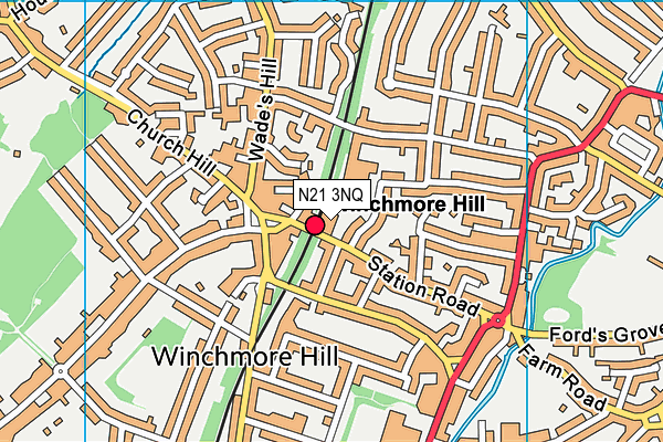 N21 3NQ map - OS VectorMap District (Ordnance Survey)