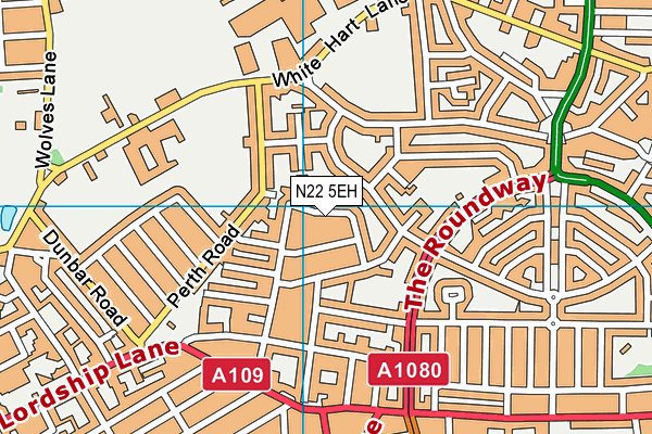 N22 5EH map - OS VectorMap District (Ordnance Survey)
