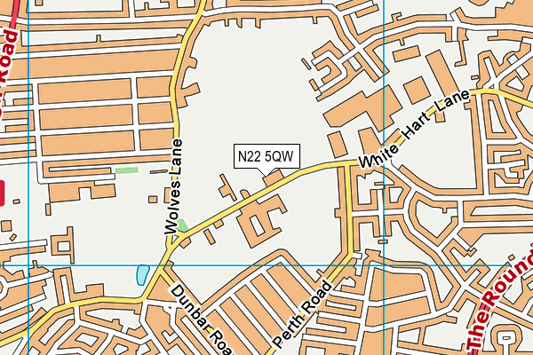 Wood Green Weightlifting Club (Closed) map (N22 5QW) - OS VectorMap District (Ordnance Survey)