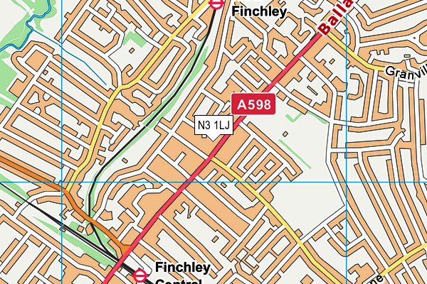 N3 1LJ map - OS VectorMap District (Ordnance Survey)