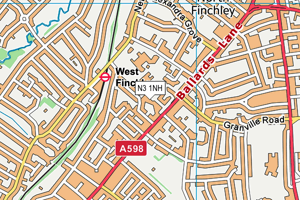 N3 1NH map - OS VectorMap District (Ordnance Survey)