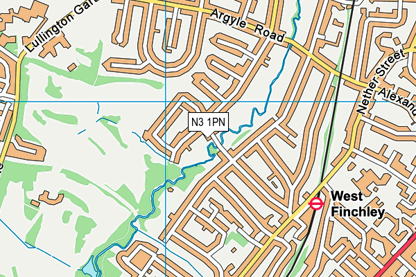 N3 1PN map - OS VectorMap District (Ordnance Survey)