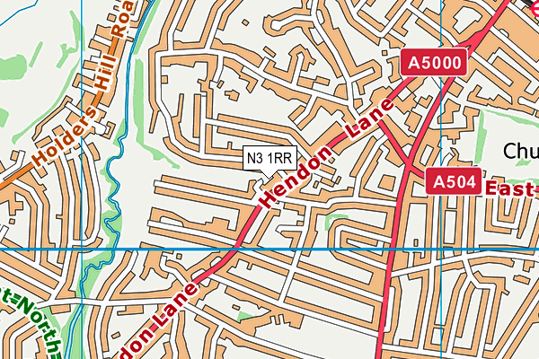 N3 1RR map - OS VectorMap District (Ordnance Survey)