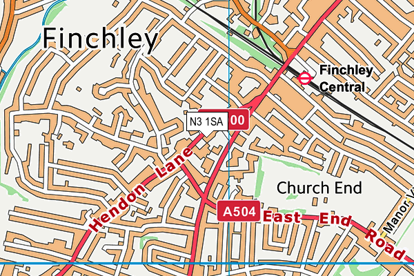 Pardes House Primary School map (N3 1SA) - OS VectorMap District (Ordnance Survey)
