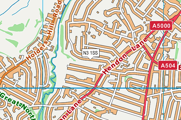 N3 1SS map - OS VectorMap District (Ordnance Survey)