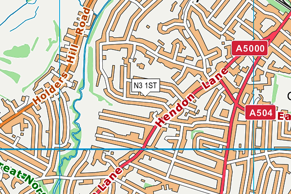 N3 1ST map - OS VectorMap District (Ordnance Survey)