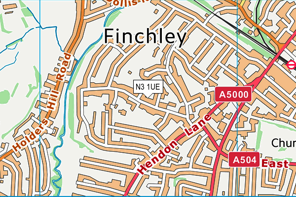Finchley and Acton Yochien School map (N3 1UE) - OS VectorMap District (Ordnance Survey)