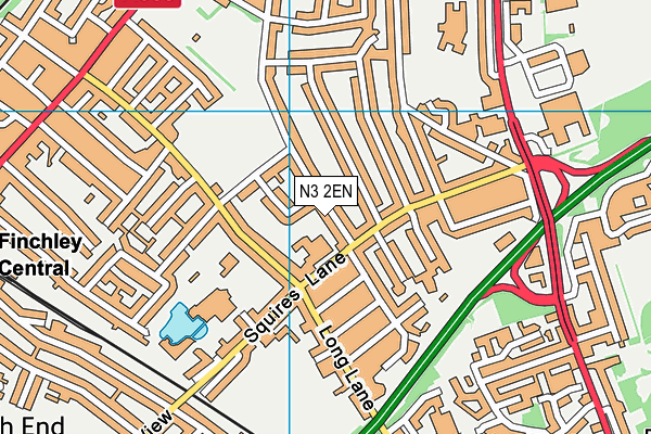 N3 2EN map - OS VectorMap District (Ordnance Survey)