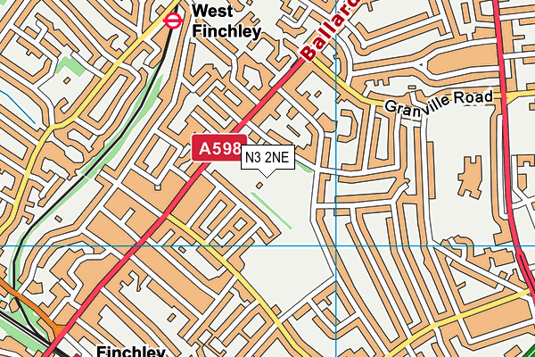 Victoria Park (Barnet) map (N3 2NE) - OS VectorMap District (Ordnance Survey)
